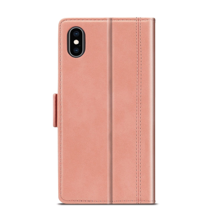 For iPhone XS Max LC.IMEEKE Magnetic Buckle PU + TPU Horizontal Flip Leather Case with Holder & Card Slots & Wallet(Rose Gold) - HoMEdemic™ 