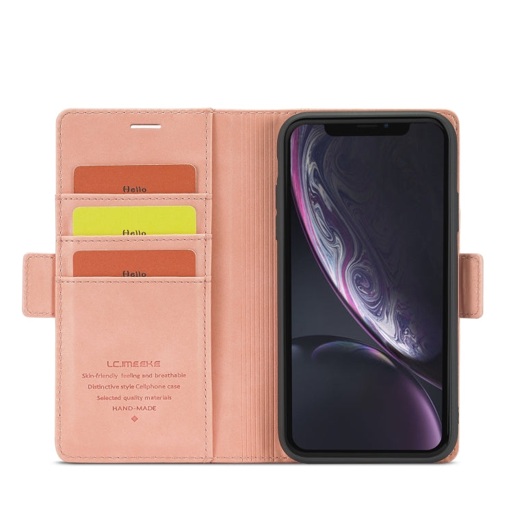 For iPhone XS Max LC.IMEEKE Magnetic Buckle PU + TPU Horizontal Flip Leather Case with Holder & Card Slots & Wallet(Rose Gold) - HoMEdemic™ 