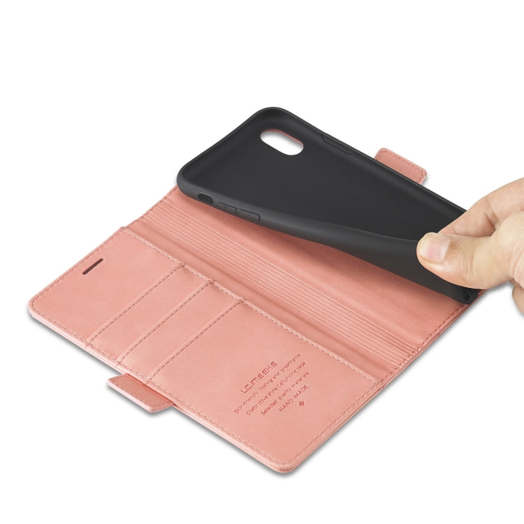 For iPhone XS Max LC.IMEEKE Magnetic Buckle PU + TPU Horizontal Flip Leather Case with Holder & Card Slots & Wallet(Rose Gold) - HoMEdemic™ 
