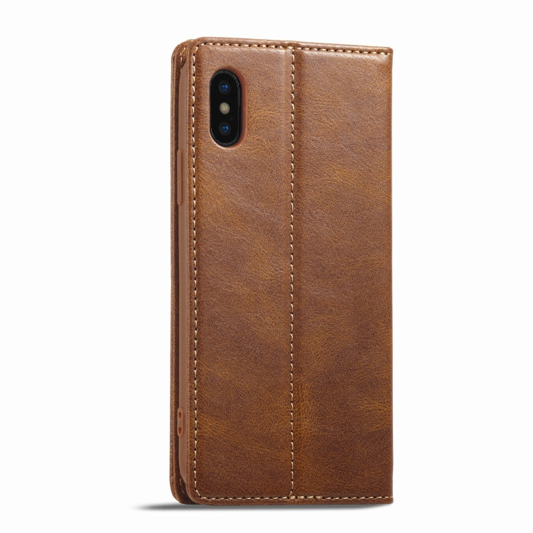 For iPhone XS Max LC.IMEEKE RFID Anti-theft Leather Phone Case(Brown) - HoMEdemic™ 