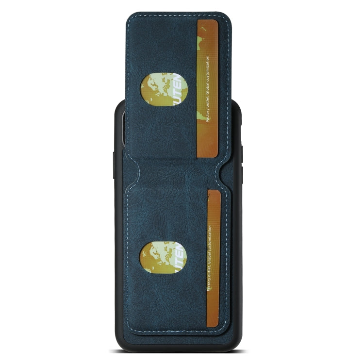 For iPhone XS Max Suteni H02 Litchi Leather Card Wallet Stand Back Phone Case(Blue) - HoMEdemic™ 