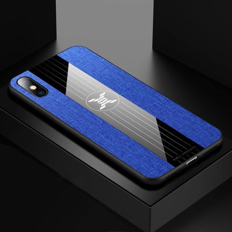 For iPhone XS Max XINLI Stitching Cloth Texture Shockproof TPU Protective Case(Blue) - HoMEdemic™ 