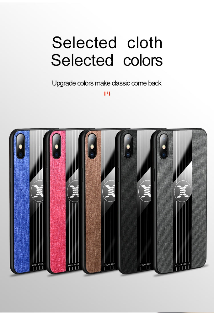 For iPhone XS Max XINLI Stitching Cloth Texture Shockproof TPU Protective Case(Brown) - HoMEdemic™ 
