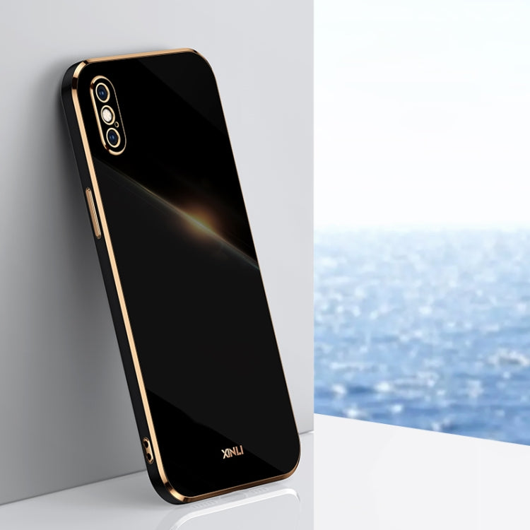 For iPhone XS Max XINLI Straight Edge 6D Electroplate TPU Phone Case(Black) - HoMEdemic™ 