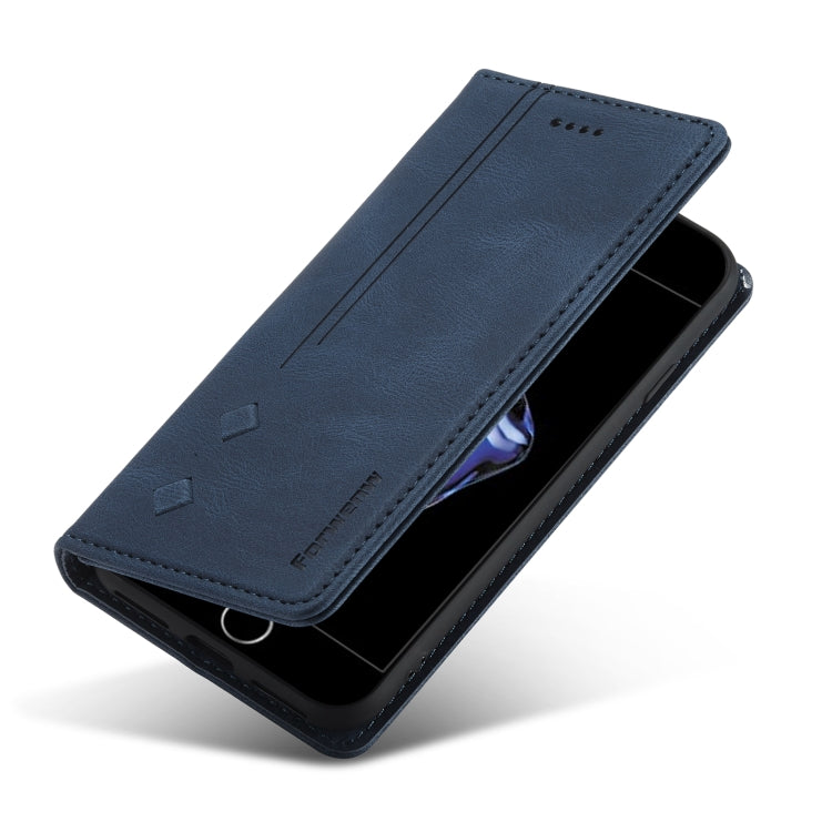 Forwenw F2 Series Magnetic Horizontal Flip Leather Case with Holder & Card Slots & Wallet For iPhone 8 Plus / 7 Plus(Blue) - HoMEdemic™ 