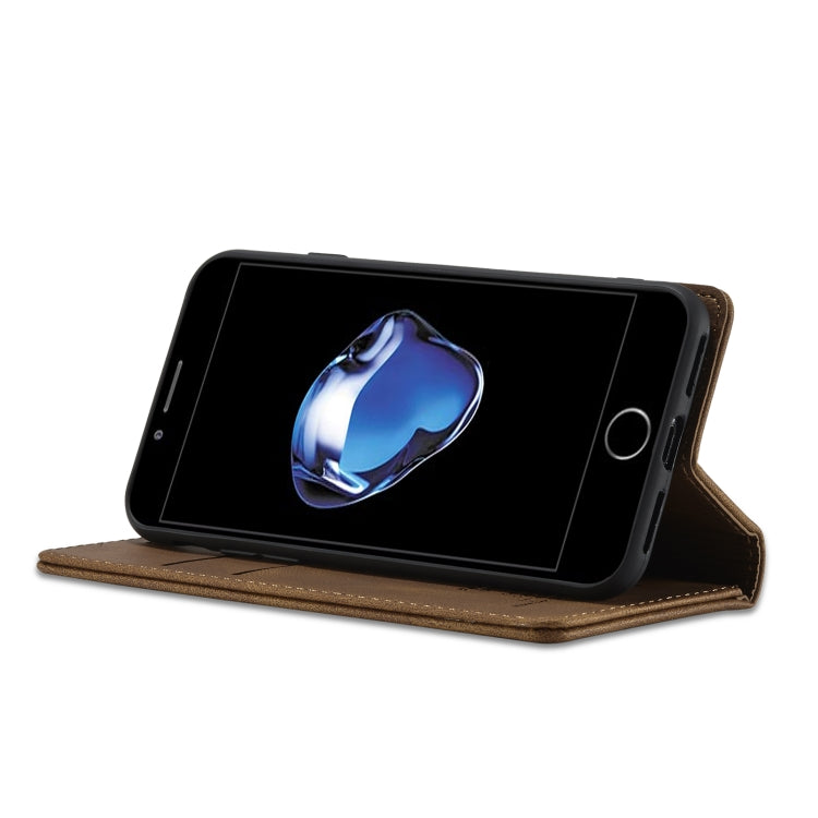 Forwenw F2 Series Magnetic Horizontal Flip Leather Case with Holder & Card Slots & Wallet For iPhone 8 Plus / 7 Plus(Brown) - HoMEdemic™ 