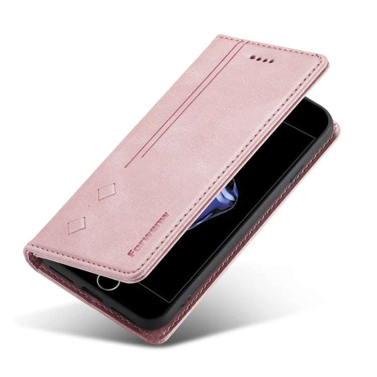 Forwenw F2 Series Magnetic Horizontal Flip Leather Case with Holder & Card Slots & Wallet For iPhone 8 Plus / 7 Plus(Rose Gold) - HoMEdemic™ 