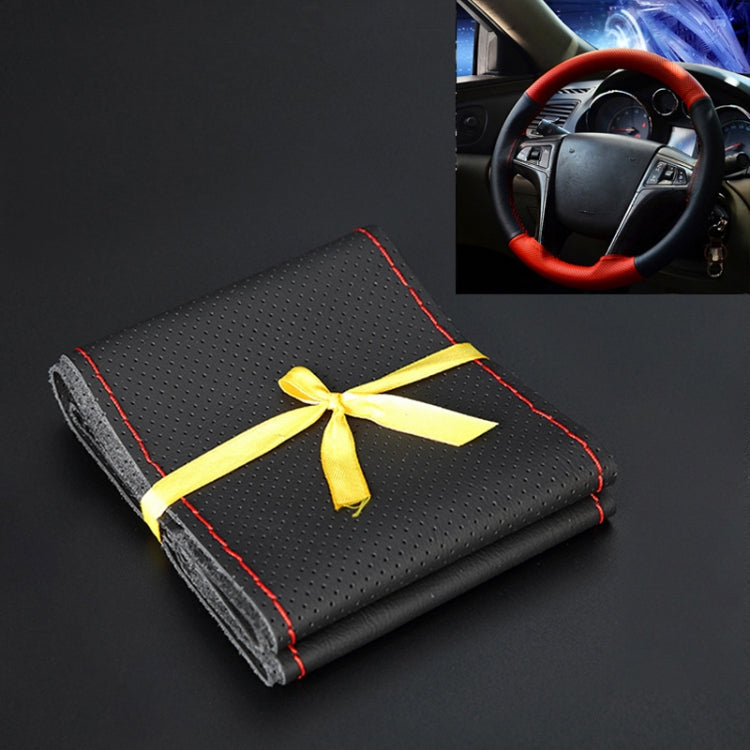 Four Seasons Genuine Leather Hand-stitched Car Adaptation Steering Wheel Cover - HoMEdemic™ 