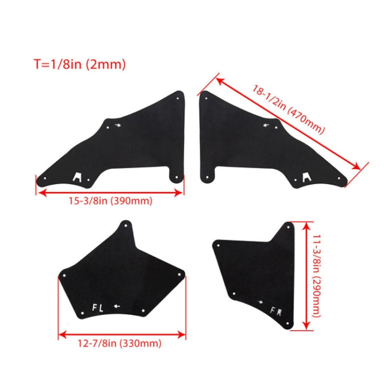 Front Wheel Fender Leather Lining for 03-17 Toyota Prado 2700 4000(Black) - HoMEdemic™ 