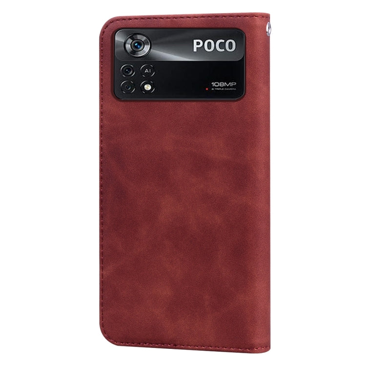 Frosted Business Magnetic Horizontal Flip PU Phone Case, For Xiaomi Poco M4 Pro 4G, For Xiaomi Poco X4 Pro 5G - HoMEdemic™ 