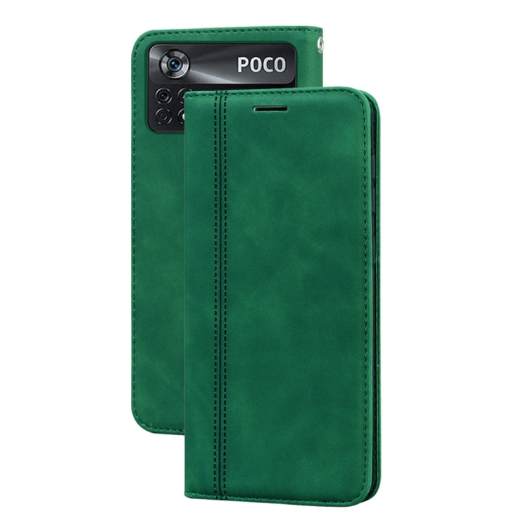 Frosted Business Magnetic Horizontal Flip PU Phone Case, For Xiaomi Poco M4 Pro 4G, For Xiaomi Poco X4 Pro 5G - HoMEdemic™ 