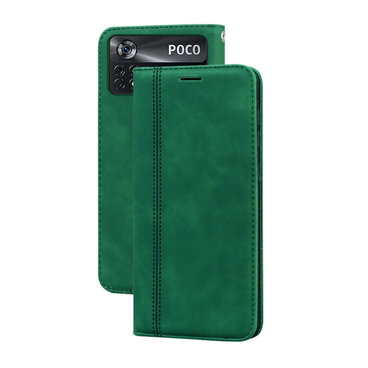Frosted Business Magnetic Horizontal Flip PU Phone Case, For Xiaomi Poco M4 Pro 4G, For Xiaomi Poco X4 Pro 5G - HoMEdemic™ 