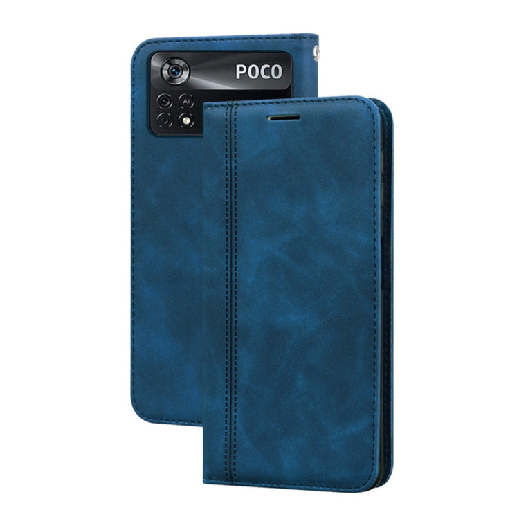 Frosted Business Magnetic Horizontal Flip PU Phone Case, For Xiaomi Poco M4 Pro 4G, For Xiaomi Poco X4 Pro 5G - HoMEdemic™ 