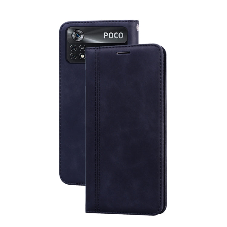 Frosted Business Magnetic Horizontal Flip PU Phone Case, For Xiaomi Poco M4 Pro 4G, For Xiaomi Poco X4 Pro 5G - HoMEdemic™ 
