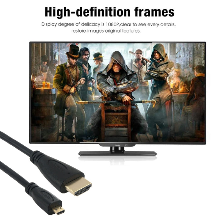 Full 1080P Video HDMI to Micro HDMI Cable for GoPro HERO 4 / 3+ / 3 / 2 / 1 / SJ4000, Length: 1.5m - HoMEdemic™ 
