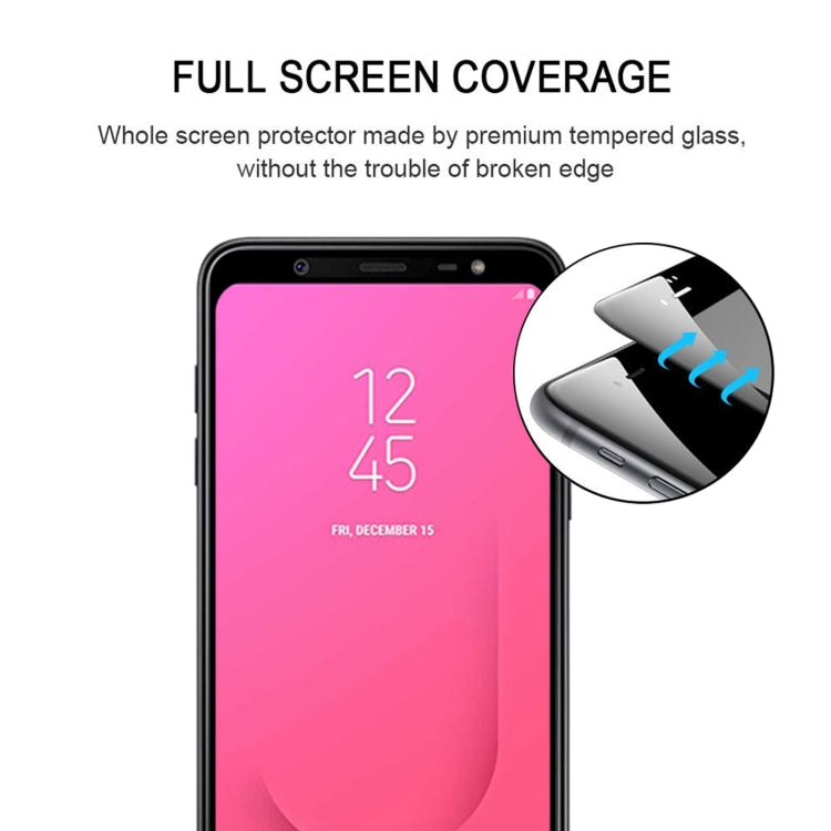 Full Glue Full Cover Screen Protector Tempered Glass film for Galaxy J8 (2018), For Galaxy J8 (2018) - HoMEdemic™ 