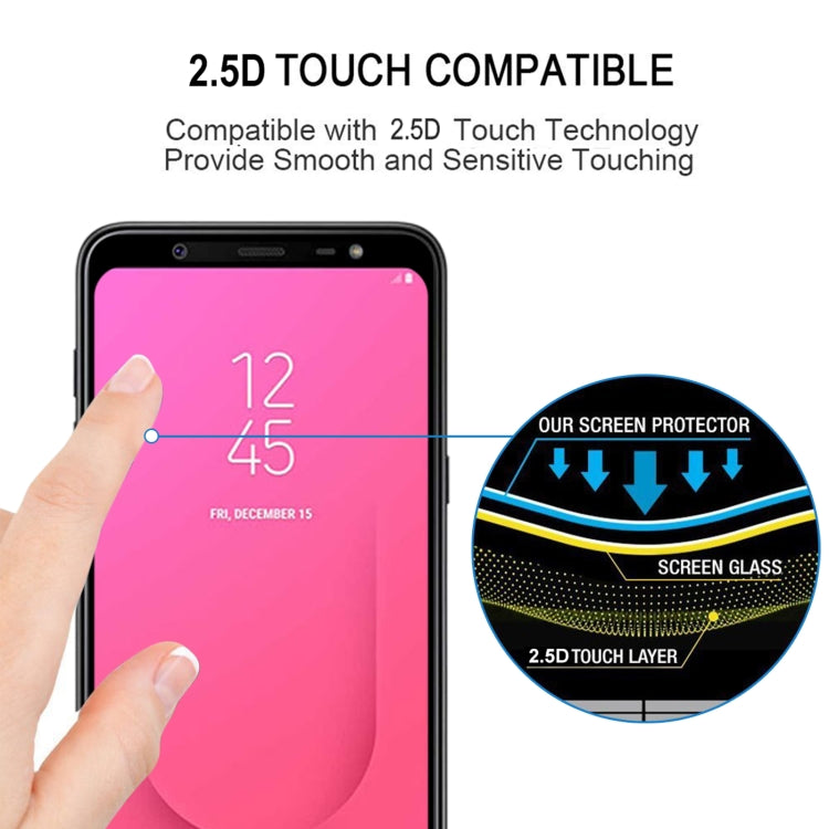 Full Glue Full Cover Screen Protector Tempered Glass film for Galaxy J8 (2018), For Galaxy J8 (2018) - HoMEdemic™ 