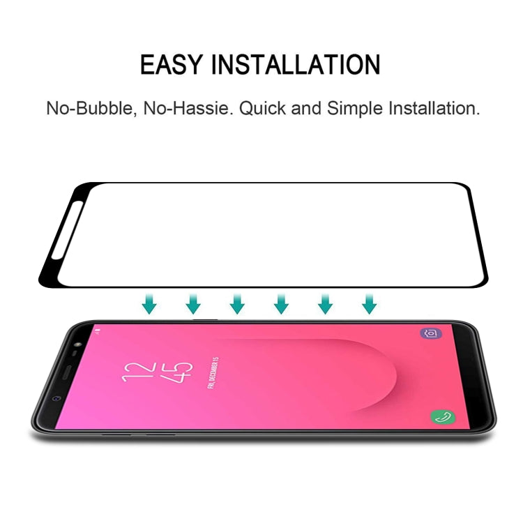 Full Glue Full Cover Screen Protector Tempered Glass film for Galaxy J8 (2018), For Galaxy J8 (2018) - HoMEdemic™ 