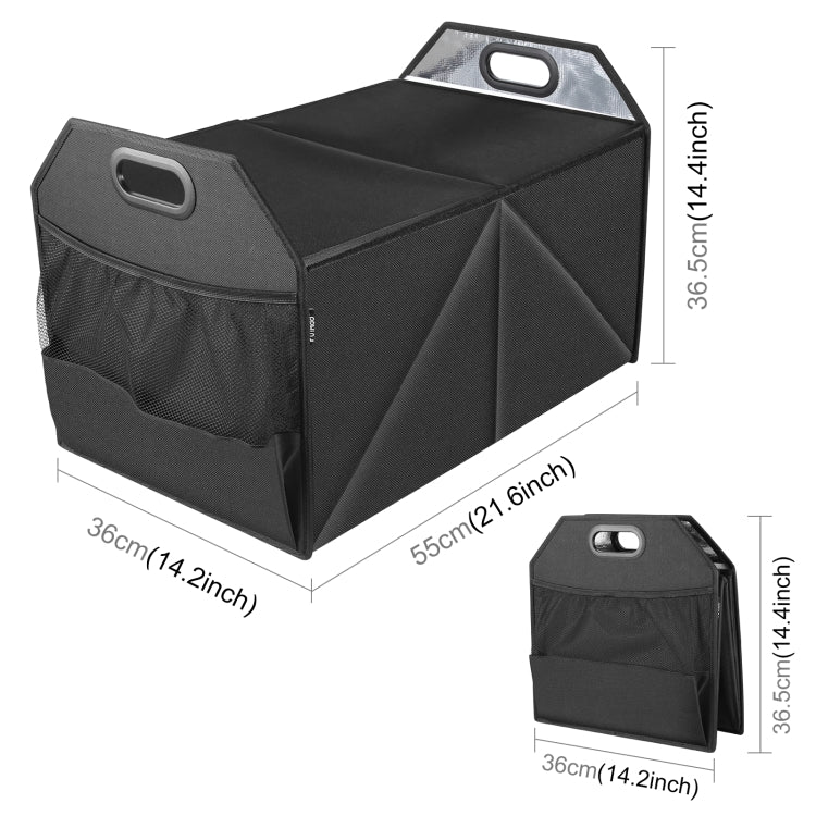 FunAdd Foldable Storage Fresh Box Vehicle Trunk Organizer Bag Transportation Fresh-keeping Box (Black) - HoMEdemic™ 