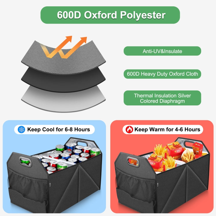 FunAdd Foldable Storage Fresh Box Vehicle Trunk Organizer Bag Transportation Fresh-keeping Box (Black) - HoMEdemic™ 