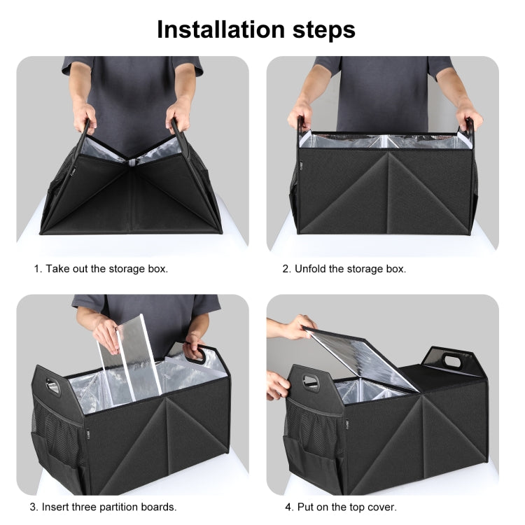FunAdd Foldable Storage Fresh Box Vehicle Trunk Organizer Bag Transportation Fresh-keeping Box (Black) - HoMEdemic™ 