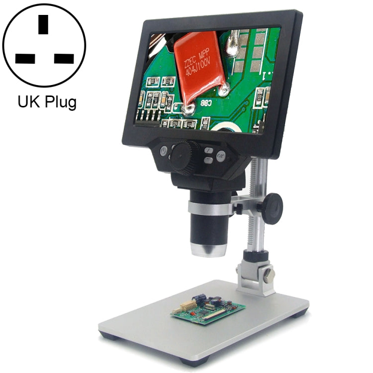 G1200 7 inch LCD Screen 1200X Portable Electronic Digital Desktop Stand Microscope, UK Plug, No Battery AU Plug, No Battery EU Plug, No Battery UK Plug, No Battery US Plug - HoMEdemic™ 