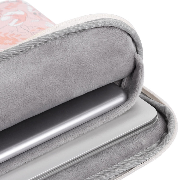 G4-01 15 Inch Laptop Liner Bag PU Leather Printing Waterproof Protective Cover(Light Pink) - HoMEdemic™ 