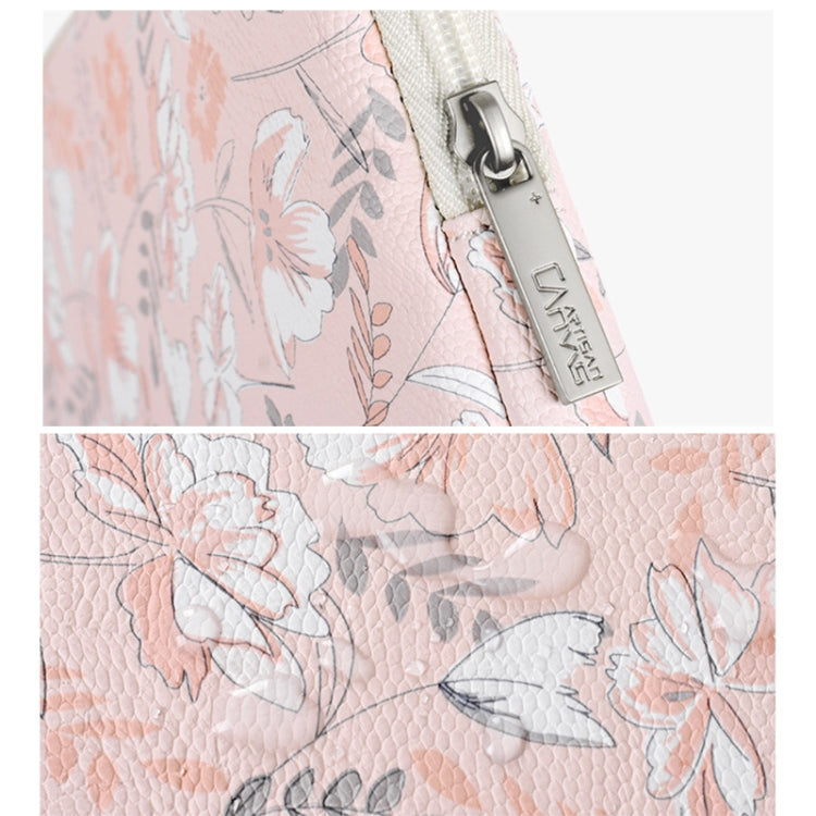 G4-01 15 Inch Laptop Liner Bag PU Leather Printing Waterproof Protective Cover(Light Pink) - HoMEdemic™ 