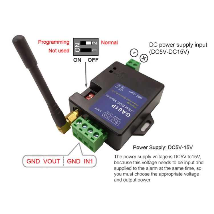 GA01P Mini Smart Power-off GSM SMS Phone Alarm Module, GA01P - HoMEdemic™ 