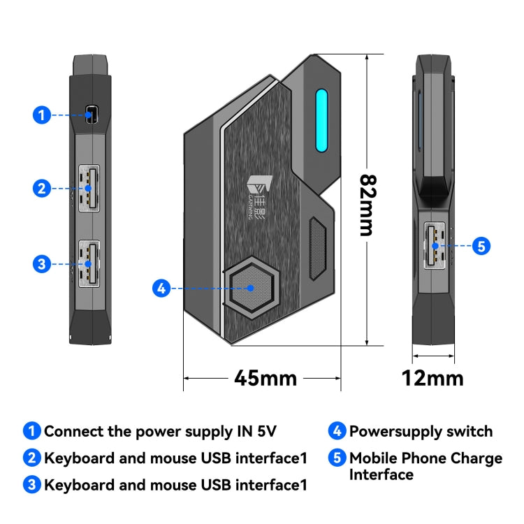 GAMWING MixSE Bluetooth 5.0 Keyboard Mouse Converter Shooting Game Auxiliary Tool - HoMEdemic™ 