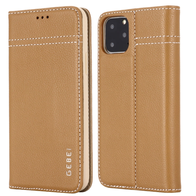 GEBEI Top-grain Leather Horizontal Flip Protective Case with Holder & Card Slots, For iPhone 11, For iPhone 11 Pro, For iPhone 11 Pro Max, For iPhone XS / X, For iPhone XR - HoMEdemic™ 