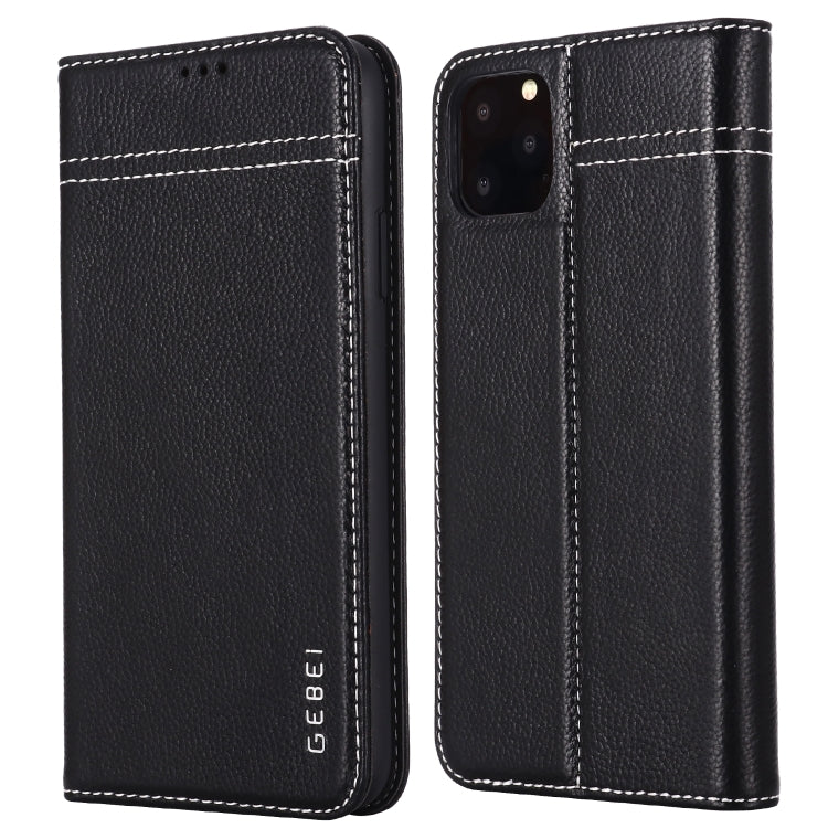 GEBEI Top-grain Leather Horizontal Flip Protective Case with Holder & Card Slots, For iPhone 11, For iPhone 11 Pro, For iPhone 11 Pro Max, For iPhone XS / X, For iPhone XR - HoMEdemic™ 