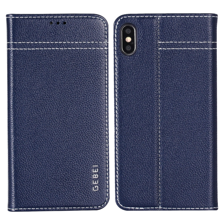 GEBEI Top-grain Leather Horizontal Flip Protective Case with Holder & Card Slots, For iPhone 11, For iPhone 11 Pro, For iPhone 11 Pro Max, For iPhone XS / X, For iPhone XR - HoMEdemic™ 