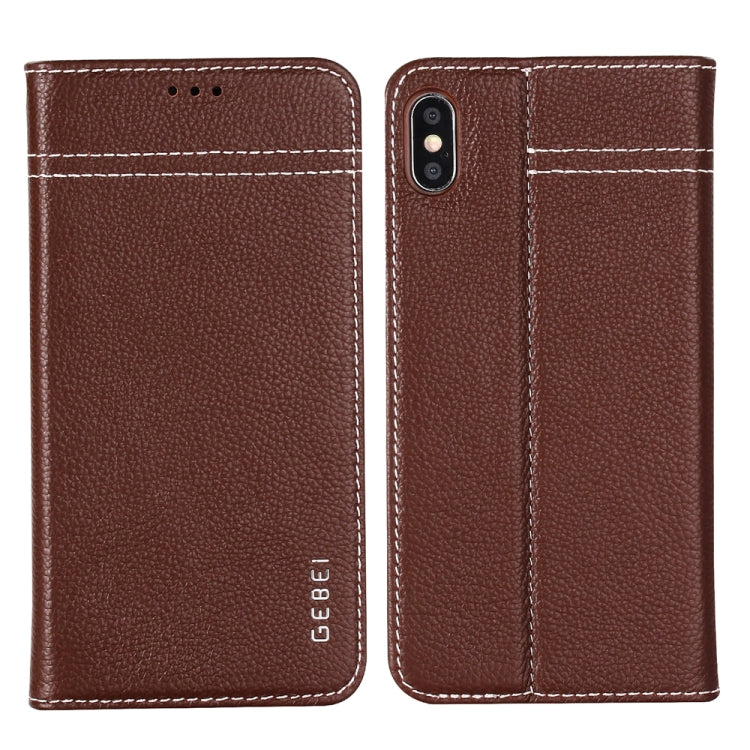 GEBEI Top-grain Leather Horizontal Flip Protective Case with Holder & Card Slots, For iPhone 11, For iPhone 11 Pro, For iPhone 11 Pro Max, For iPhone XS / X, For iPhone XR - HoMEdemic™ 