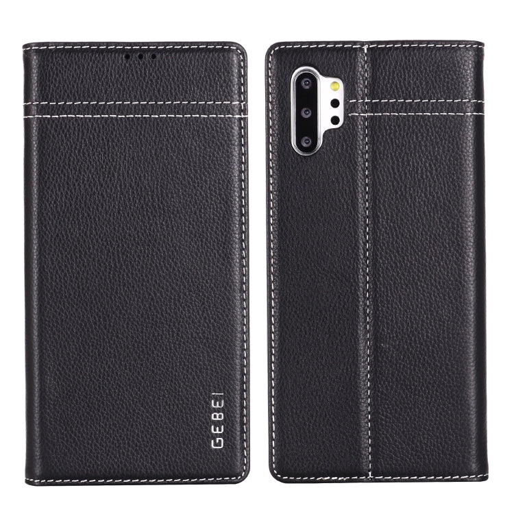 GEBEI Top-grain Leather Horizontal Flip Protective Case with Holder & Card Slots, For iPhone XS Max, For Galaxy Note 10, For Galaxy Note 10+ - HoMEdemic™ 