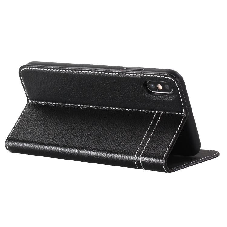 GEBEI Top-grain Leather Horizontal Flip Protective Case with Holder & Card Slots, For iPhone XS Max - HoMEdemic™ 