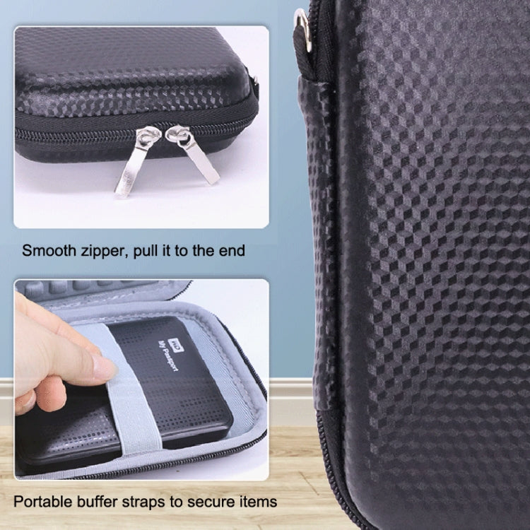 GH1716 2.5 inch EVA Hard Shell Mobile Hard Disk Storage Box Power Supply Bag(Black) - HoMEdemic™ 