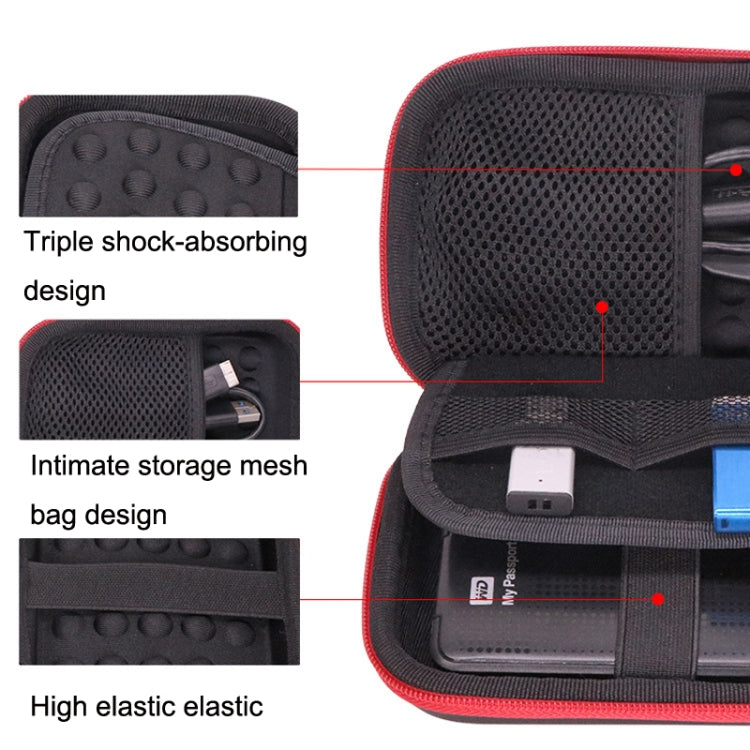 GH1717 Red Border For Seagate WD Toshiba 2.5 Inch Mobile Hard Disk Package Multi-purpose Data Cable Package - HoMEdemic™ 