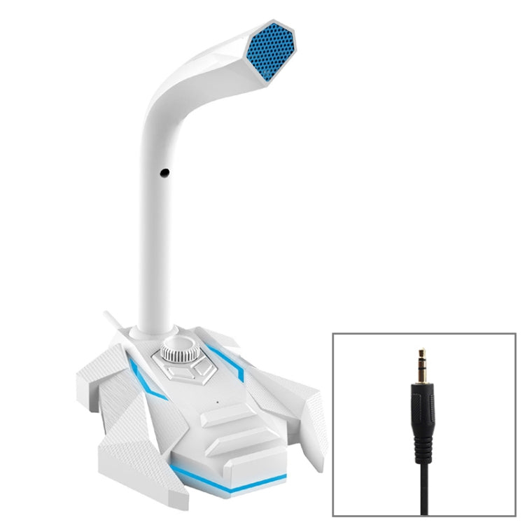 GK Desktop 3.5mm Wired Dual Mic Condenser Microphone, Compatible with PC / Mac for Live Broadcast, Show, KTV, etc., GK  3.5mm Port/White, GK  3.5mm Port/Red - HoMEdemic™ 