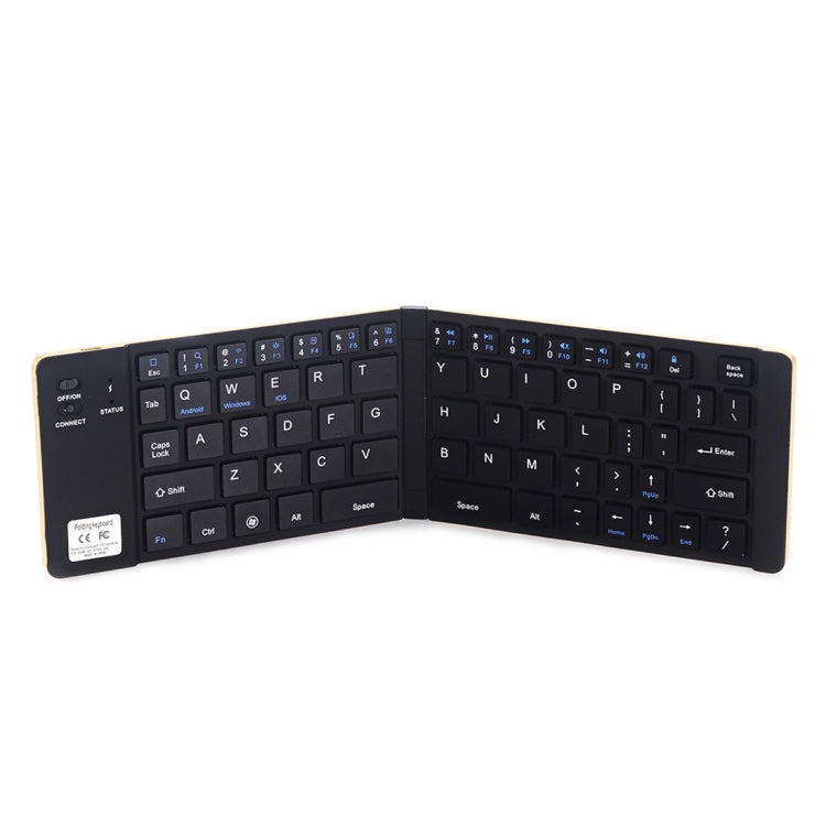 GK228 Ultra-thin Foldable Bluetooth V3.0 Keyboard, Built-in Holder, Support Android / iOS / Windows System (Black) - HoMEdemic™ 