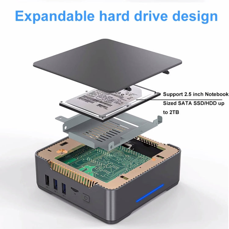 GK3Plus N100 16G+1TB UK Plug 12th Intel Alderlake Dual HDMI+VGA Triple Display 4K HD Pocket Mini PC - HoMEdemic™ 