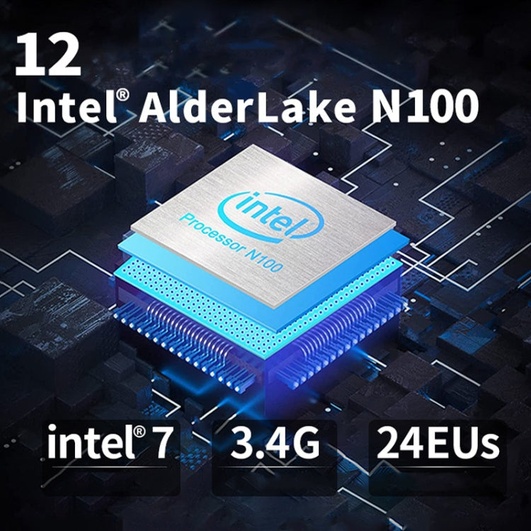 GK3Plus N100 8G+128G EU Plug 12th Intel Alderlake Dual HDMI+VGA Triple Display 4K HD Pocket Mini PC - HoMEdemic™ 