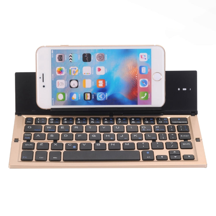 GK608 Ultra-thin Foldable Bluetooth V3.0 Keyboard, Built-in Holder, Support Android / iOS / Windows System, GK608 (Black), GK608 (Grey), GK608 (Gold) - HoMEdemic™ 