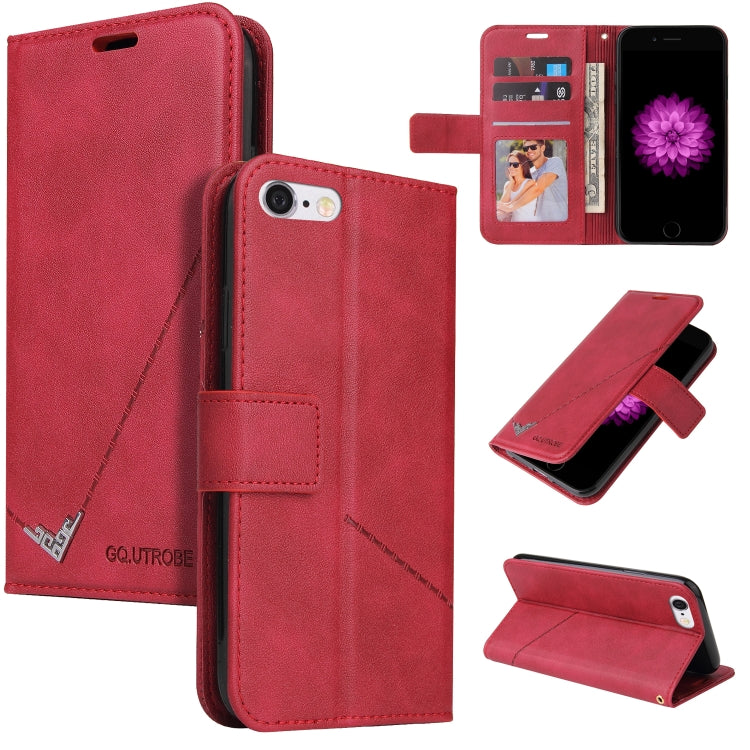 GQUTROBE Right Angle Leather Phone Case For iPhone 6 / 6S(Red) - HoMEdemic™ 