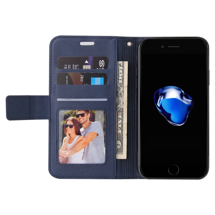GQUTROBE Right Angle Leather Phone Case For iPhone 7 / 8 / SE 2020 / SE 2022(Blue) - HoMEdemic™ 