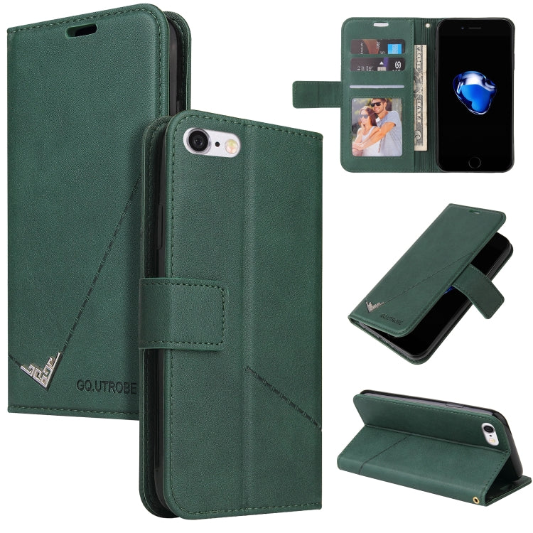GQUTROBE Right Angle Leather Phone Case For iPhone 7 / 8 / SE 2020 / SE 2022(Green) - HoMEdemic™ 