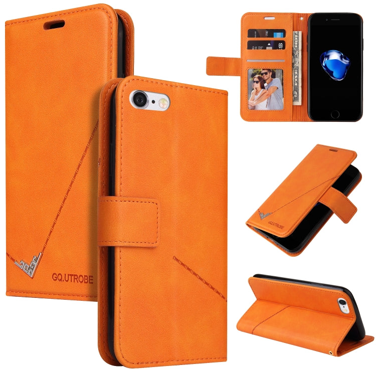 GQUTROBE Right Angle Leather Phone Case For iPhone 7 / 8 / SE 2020 / SE 2022(Orange) - HoMEdemic™ 