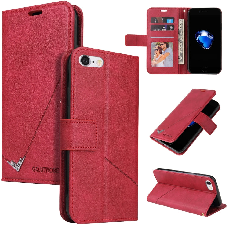 GQUTROBE Right Angle Leather Phone Case For iPhone 7 / 8 / SE 2020 / SE 2022(Red) - HoMEdemic™ 
