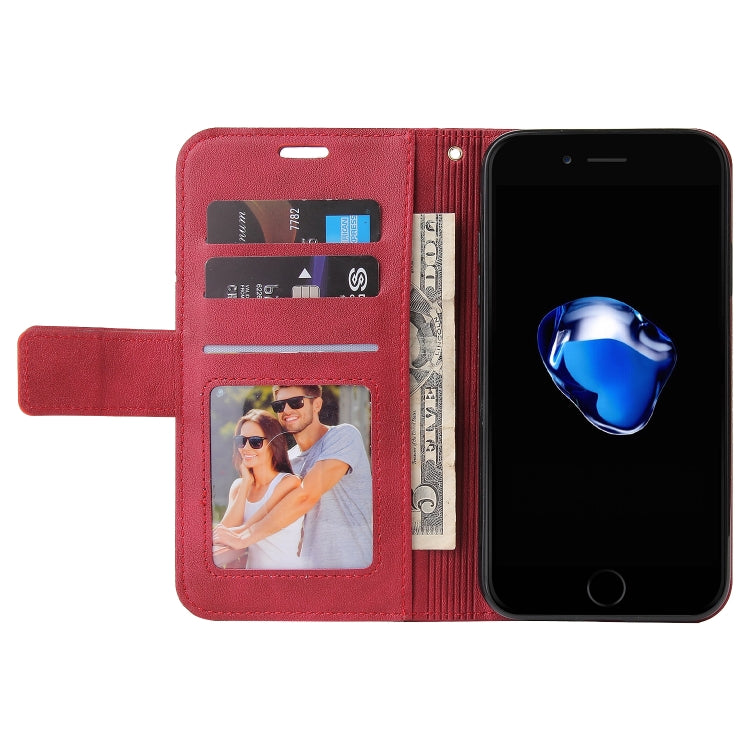 GQUTROBE Right Angle Leather Phone Case For iPhone 7 / 8 / SE 2020 / SE 2022(Red) - HoMEdemic™ 