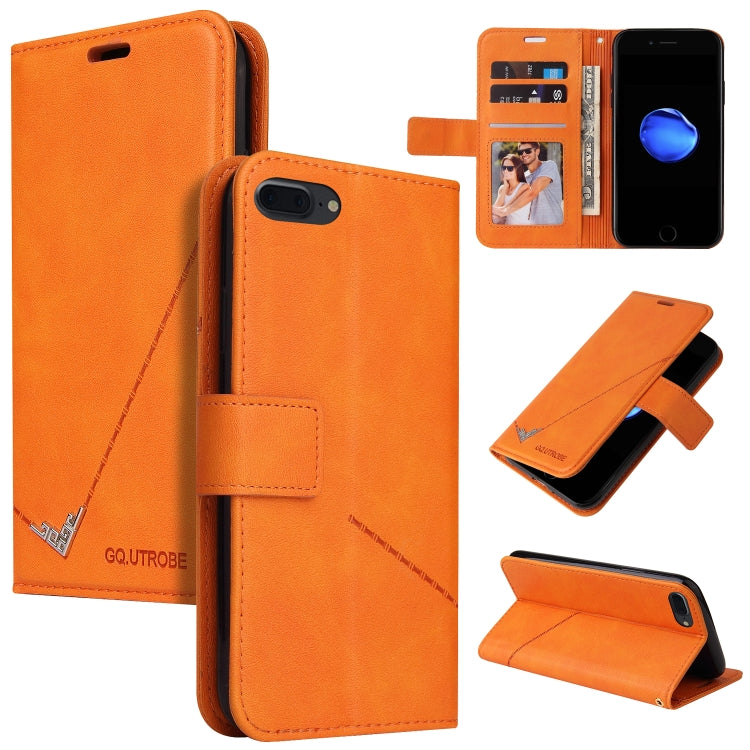 GQUTROBE Right Angle Leather Phone Case For iPhone 7 Plus / 8 Plus(Orange) - HoMEdemic™ 